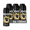 6x Axe Deodorant Bodyspray Gold 150 ml