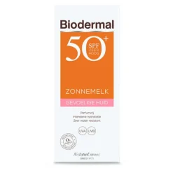 2x Biodermal Gevoelige Huid Zonnemelk SPF 50+ 200 ml