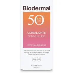 2x Biodermal Ultralichte Zonnefluide SPF 50+ 40 ml