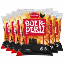 6x Boerderij Chips Paprika 190 gr