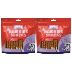 2x Braaaf Rol Sticks Hondensnack Kip 12,5 cm 300 gr