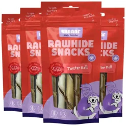 4x Braaaf Twister Rolls Hondensnack 14 cm 100 gr