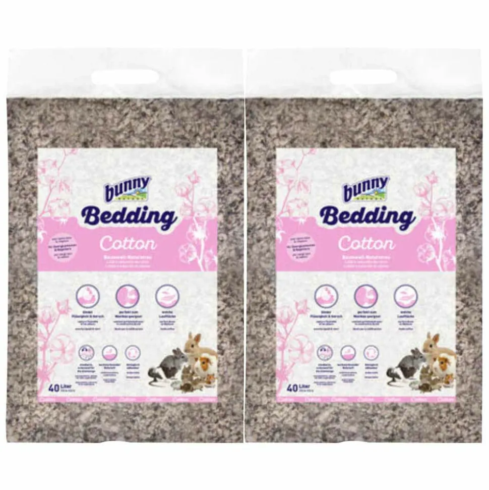 2x Bunny Nature Bodembedekking Katoen 40 liter