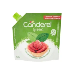 6x Canderel Green Stevia Crunchy 150 gr
