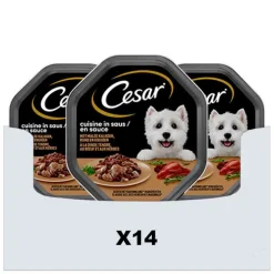 14x Cesar Cuisine in Saus Kuipje Kalkoen en Rund 150 gr