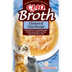 12x Ciao Broth Kattensnack Chicken & Tuna 40 gr