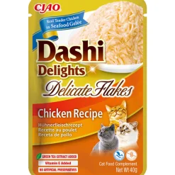 12x Ciao Dashi Delights Delicate Flakes Kattenvoer Nat Chicken 40 gr