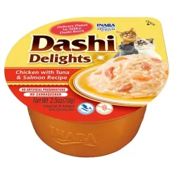 6x Ciao Dashi Delights Kattenvoer Nat Chicken & Tuna & Salmon 70 gr