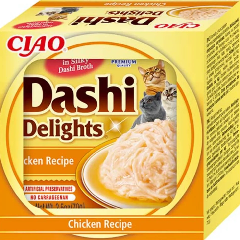 6x Ciao Dashi Delights Kattenvoer Nat Chicken 70 gr