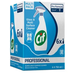 6x Cif Professional Glas -en Interieurreiniger Pro Formula 750 ml