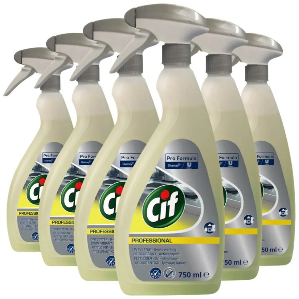6x Cif Professional Ontvetter Pro Formula 750 ml