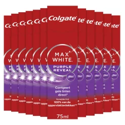 12x Colgate Tandpasta Max White Purple Reveal 75 ml