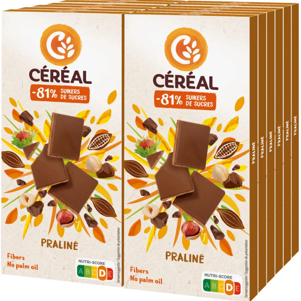 12x Céréal Chocoladetablet Praline 100 gr