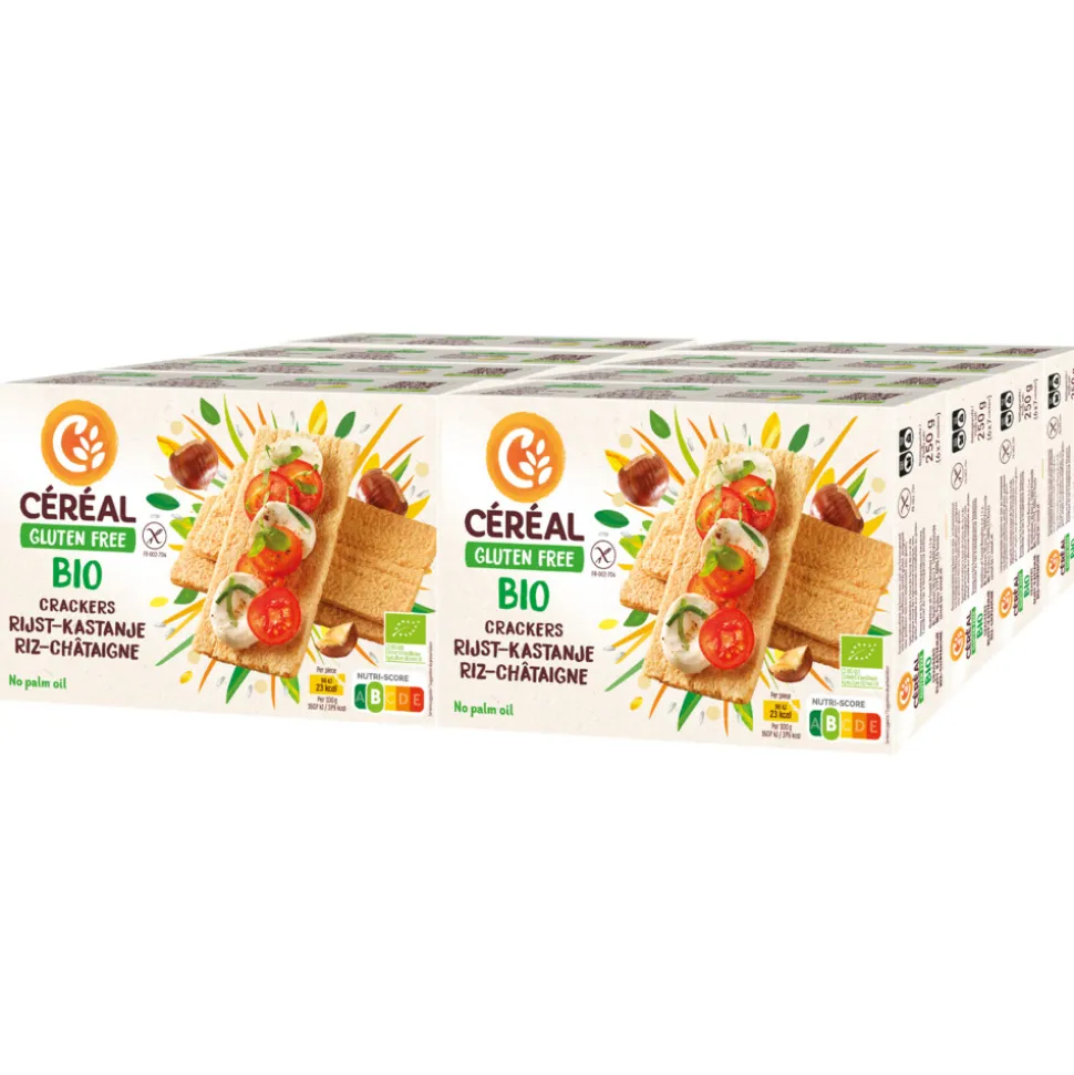 8x Céréal Crackers Rijst & Kastanje 250 gr