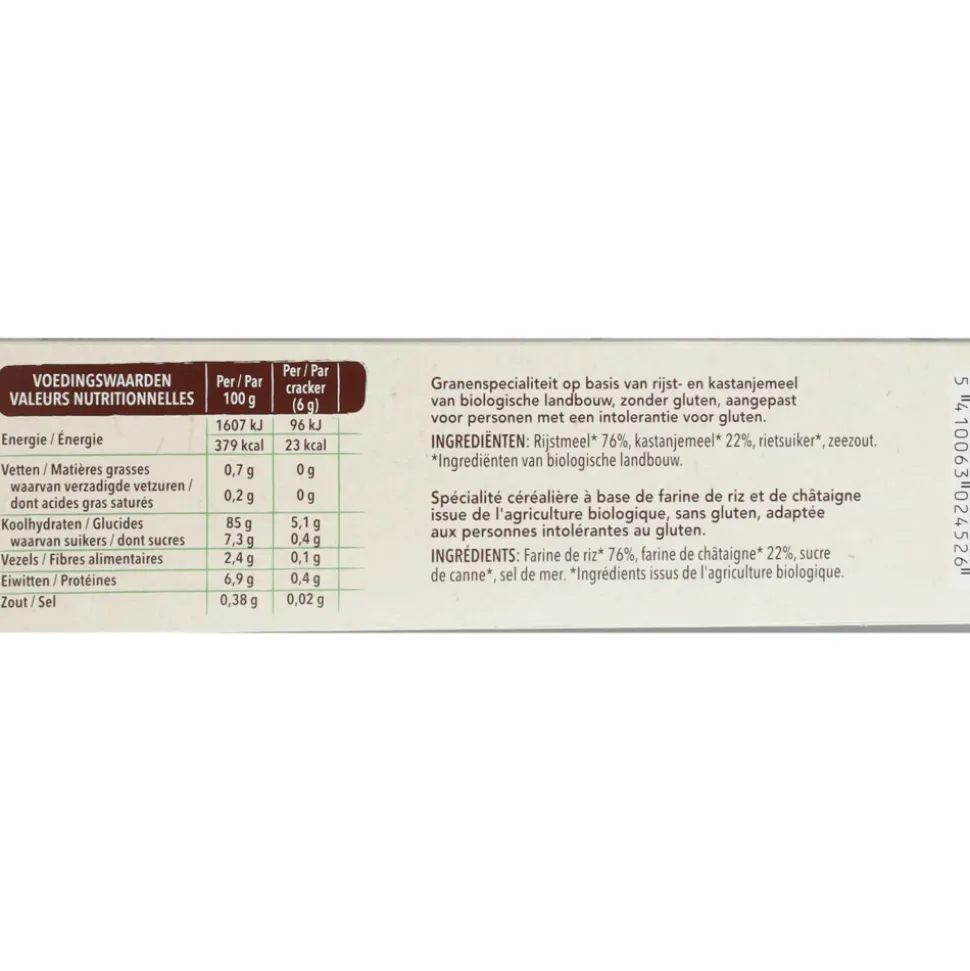 8x Céréal Crackers Rijst & Kastanje 250 gr