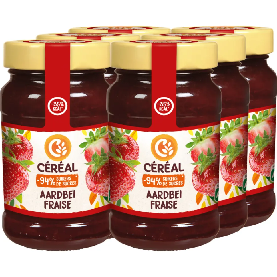 6x Céréal Jam Aardbeien 270 gr