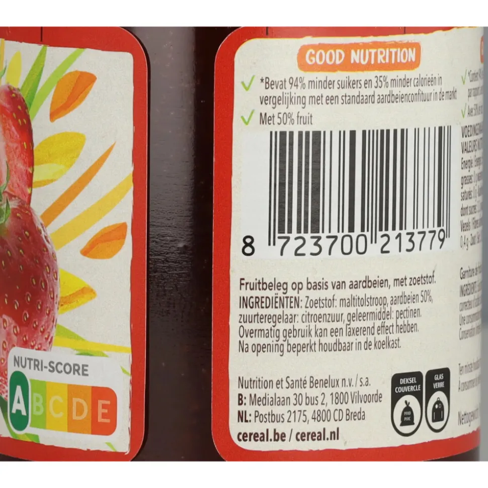 6x Céréal Jam Aardbeien 270 gr