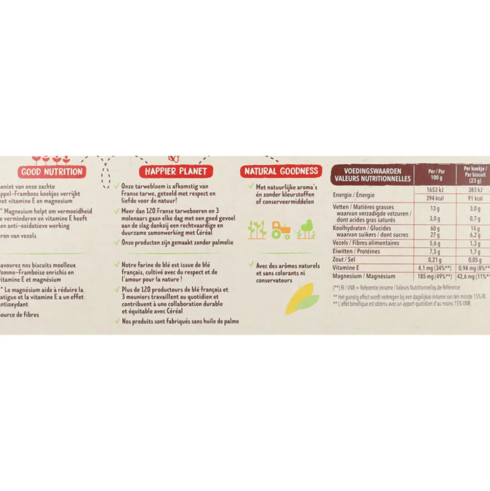 12x Céréal Koekjes Appel-Framboos 138 gr