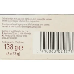 12x Céréal Koekjes Appel-Framboos 138 gr