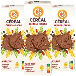 3x Céréal Koekjes Quinoa Cacao 132 gr