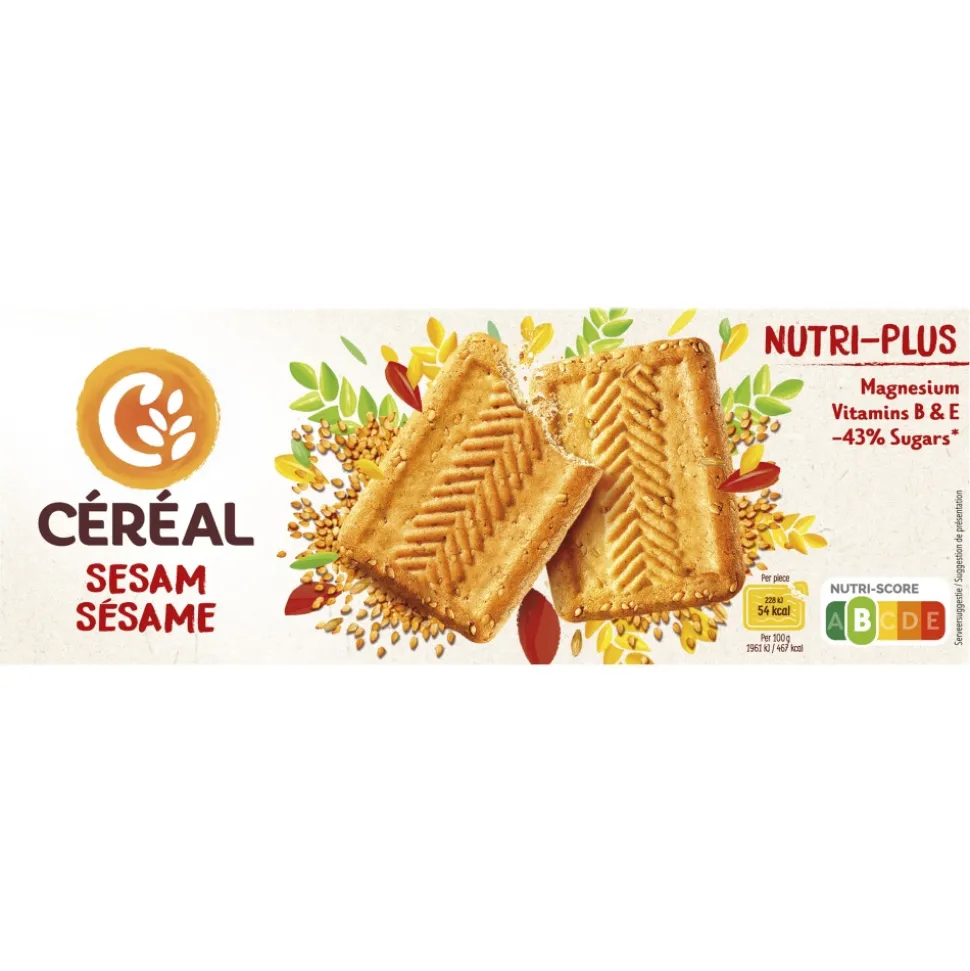 3x Céréal Koekjes Sesam 230 gr