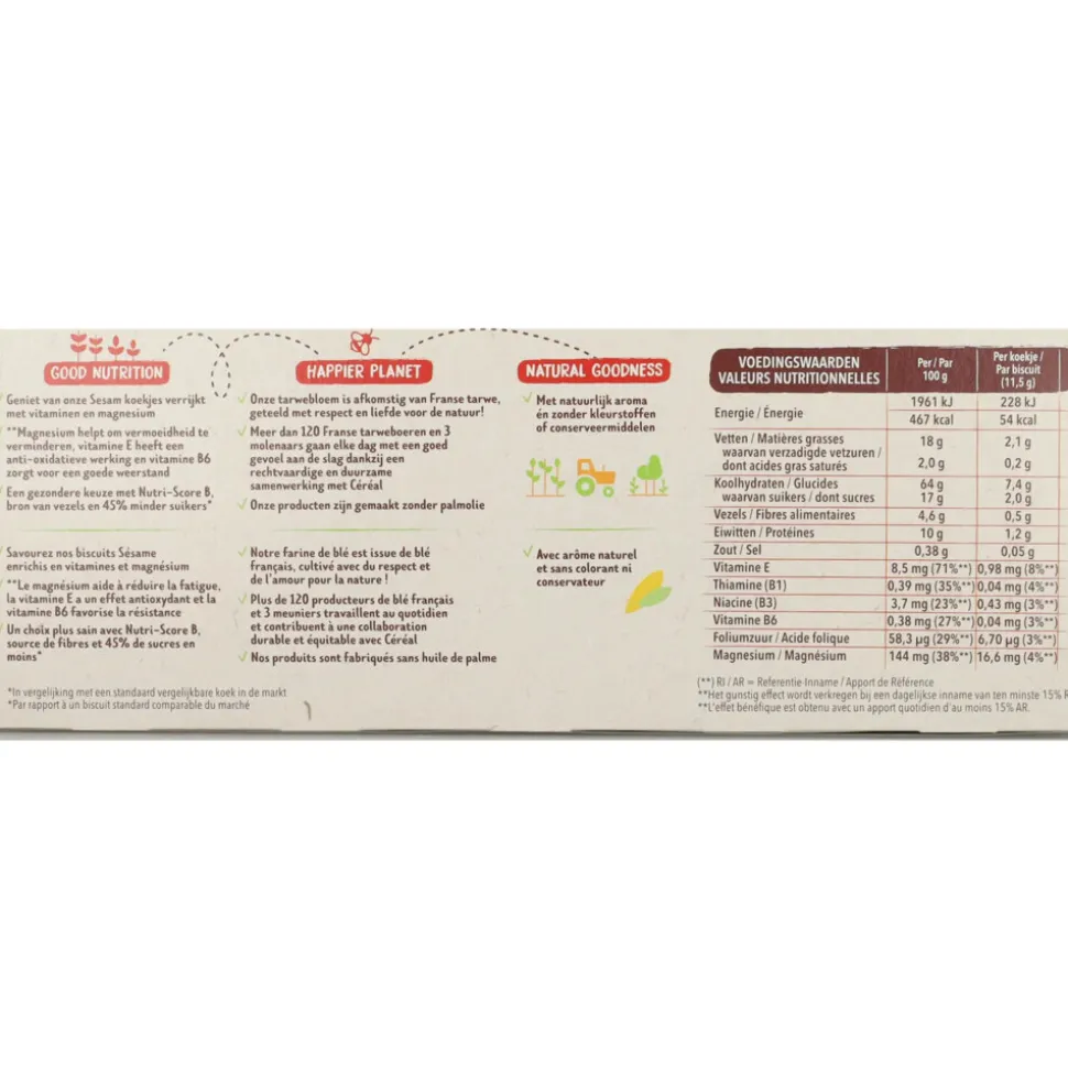 3x Céréal Koekjes Sesam 230 gr