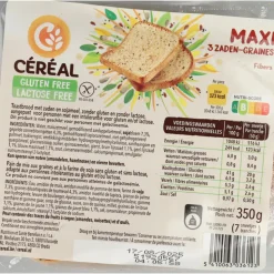 3x Céréal Maxi Brood 3 Zaden Glutenvrij En Lactosevrij 350 gr
