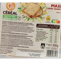 3x Céréal Maxi Brood 3 Zaden Glutenvrij En Lactosevrij 350 gr