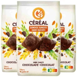 3x Céréal Mini Cakes Chocolade 196 gr