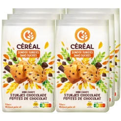 6x Céréal Mini Cakes Stukjes Chocolade 196 gr