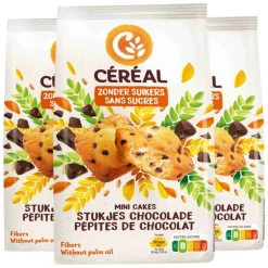 3x Céréal Mini Cakes Stukjes Chocolade 196 gr