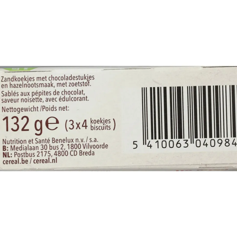 12x Céréal Zandkoek Hazelnoot Chocolade 132 gr