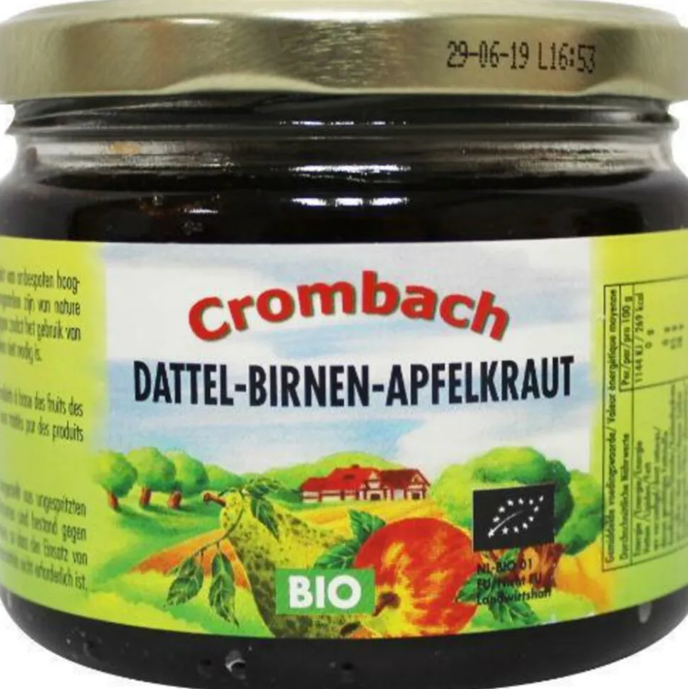 3x Crombach Appelpeer Dadelstroop Bio 330 gr