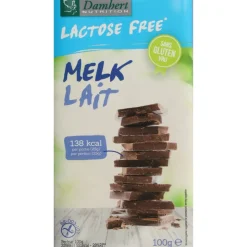 3x Damhert Chocoladereep Melk Glutenvrij en Lactosevrij 100 gr