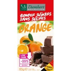 3x Damhert Chocoladetablet Orange Zonder Suikers 85 gr