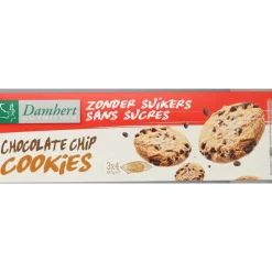 3x Damhert Chocolate Chip Cookies Zonder suikers 90 gr