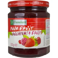 3x Damhert Confituur Puur Fruit 4 Vruchten 315 gr