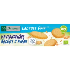 3x Damhert Haverkoekjes Biologisch Lactosevrij 110 gr