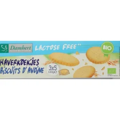 3x Damhert Haverkoekjes Biologisch Lactosevrij 110 gr
