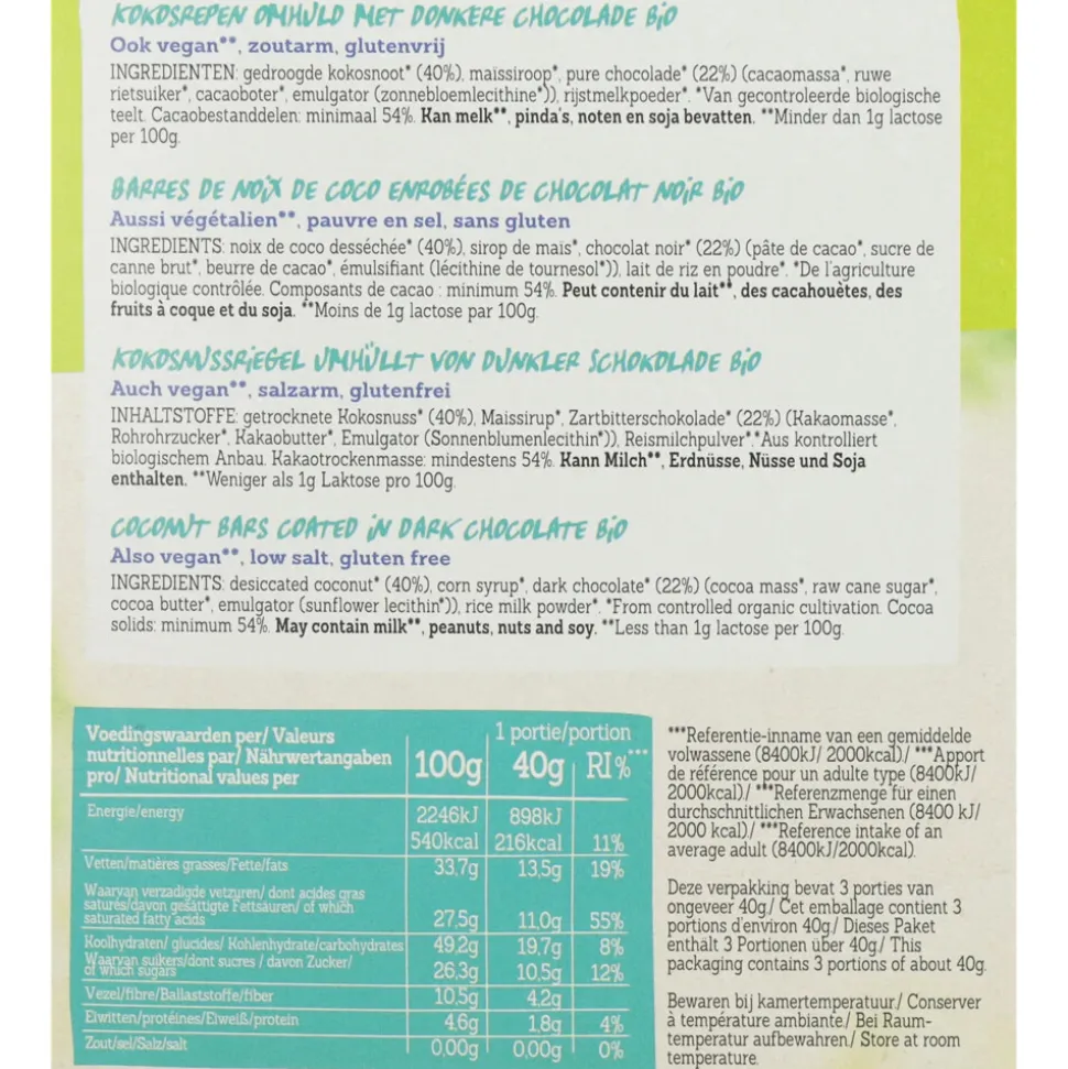 3x Damhert Kokosrepen Lactosevrij & Glutenvrij 100 gr