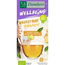 3x Damhert Wellbeing Thee Weerstand Gember Limoen 20 stuks
