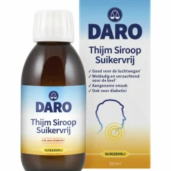 2x Daro Thijmsiroop Suikervrij 200 ml