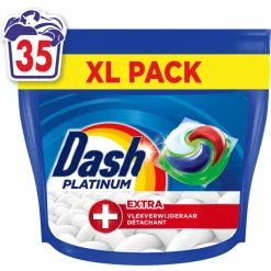 3x Dash Wasmiddelcapsules 4in1 Pods +Extra Vlekkenverwijderaar 35 stuks