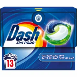 4x Dash Wasmiddelcapsules 3in1 Pods Witter dan Wit 13 stuks