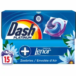 4x Dash Wasmiddelcapsules 4in1 Platinum Pods Zeebries 15 stuks