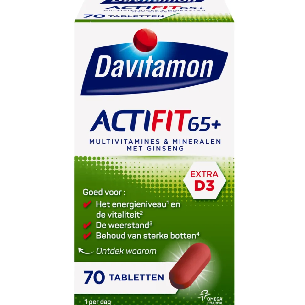 2x Davitamon Actifit 65+ 70 tabletten