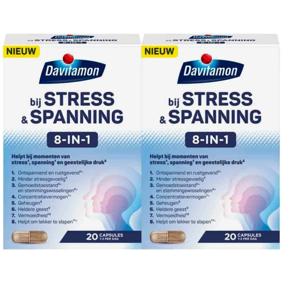 2x Davitamon bij Stress & Spanning 20 capsules