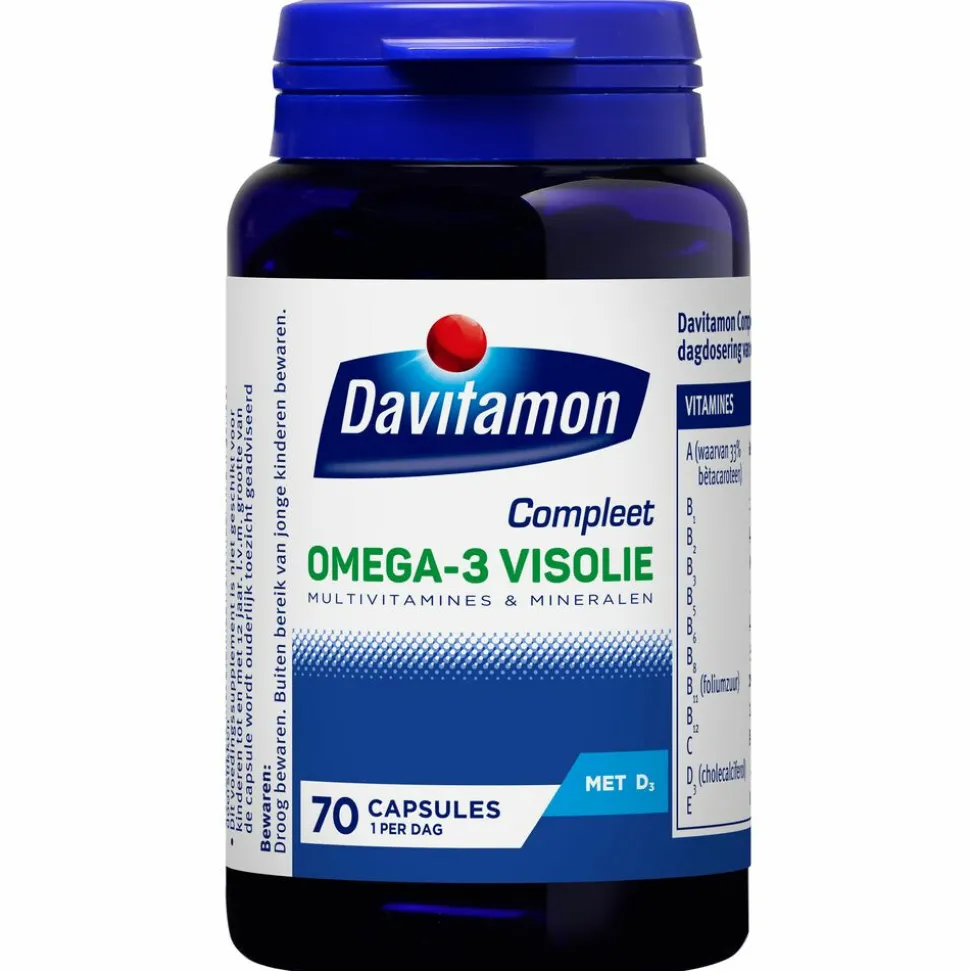 2x Davitamon Compleet Omega-3 Visolie 70 capsules