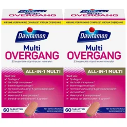 2x Davitamon Compleet Vrouw Overgang Multivitamine 60 tabletten