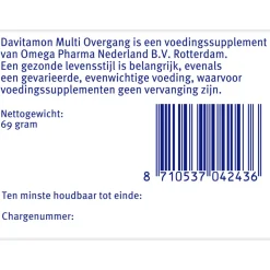 2x Davitamon Compleet Vrouw Overgang Multivitamine 60 tabletten